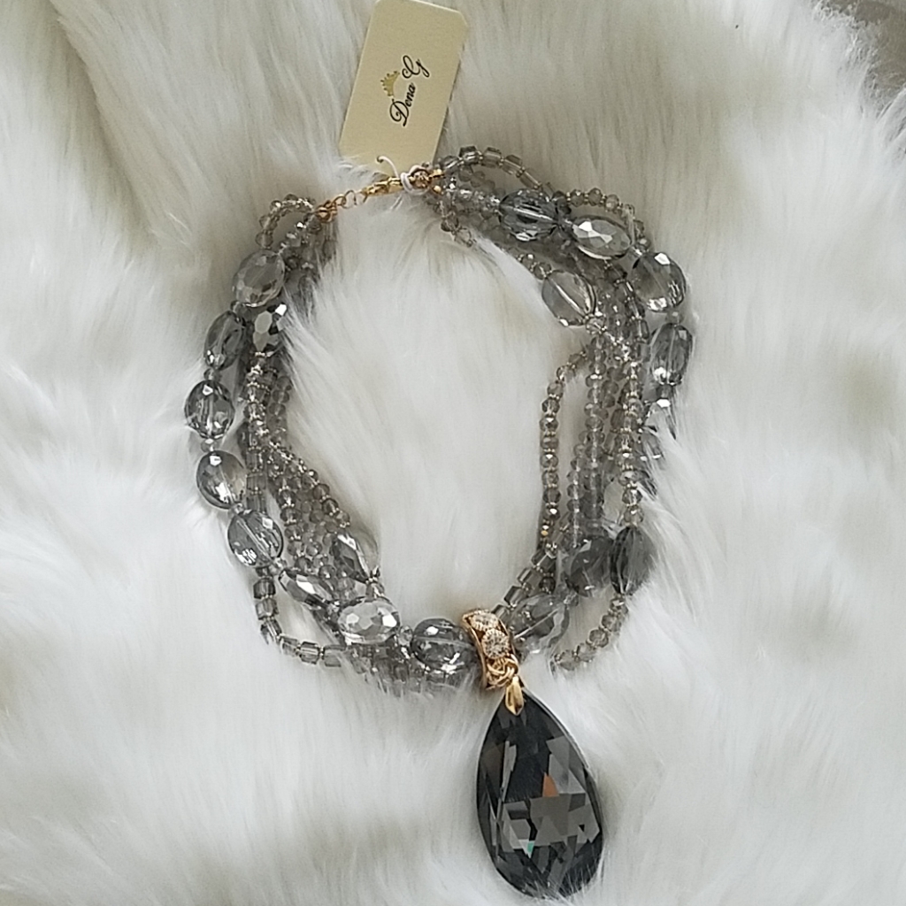 Statement Gray Necklace